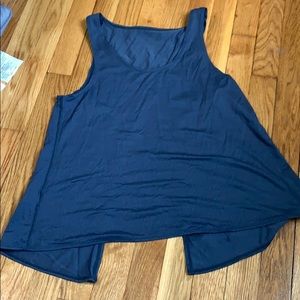 Navy open back workout tank